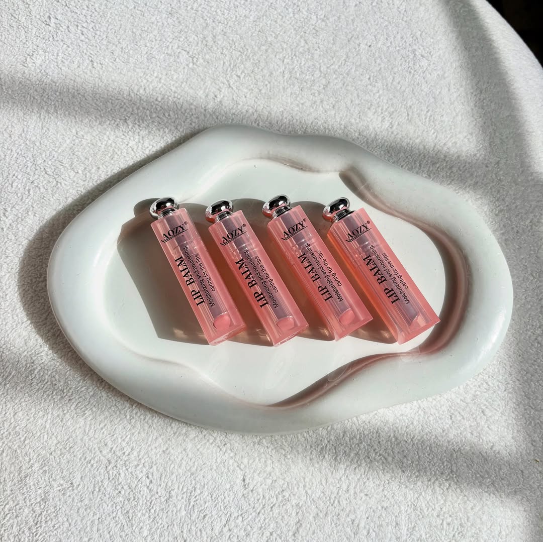 بالم لب  طرح دیور با رنگ ملیح صورتی کپی